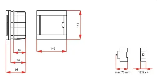 Viko 90912004 4'lü Sıva Altı Sigorta Kutusu - 2