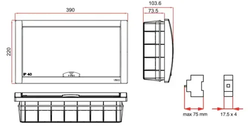 Viko 90912018 18'li Halogen Free Sıva Altı Sigorta Kutusu - 2