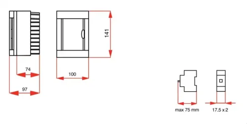 Viko 90912102 2'li Halogen Free Sıva Üstü Sigorta Kutusu - 2