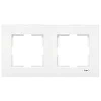 Viko 90960201 Karre Beyaz İkili Çerçeve - 1