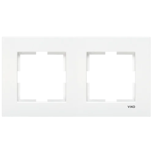 Viko 90960201 Karre Beyaz İkili Çerçeve - 1