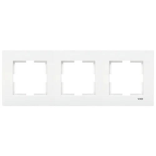 Viko 90960202 Karre Beyaz Üçlü Çerçeve - 1