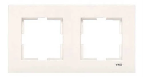 Viko 90960211 Karre Krem İkili Çerçeve - 1