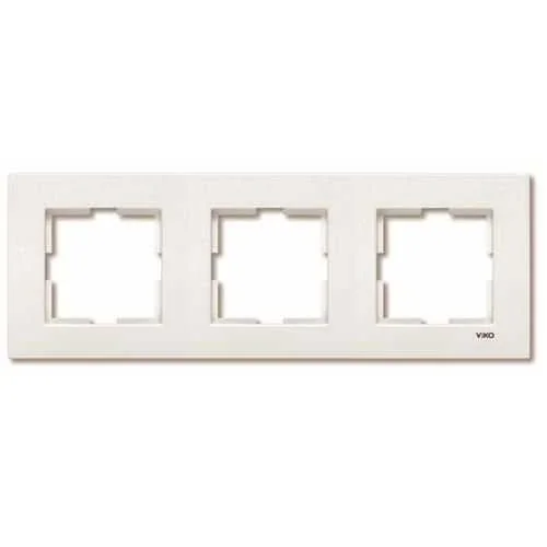 Viko 90960212 Karre Krem Üçlü Çerçeve - 1