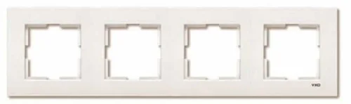Viko 90960213 Karre Krem Dörtlü Çerçeve - 1