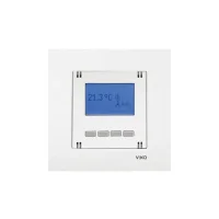 Viko 90961070 Karre Meridian Beyaz Dijital Termostat Isıtma/Soğutma Mekanizma+Düğme Kapak - 1