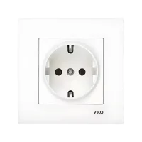 Viko 90967008 Karre/Meridian Beyaz Topraklı Priz Mekanizma - Çerçevesiz - 1