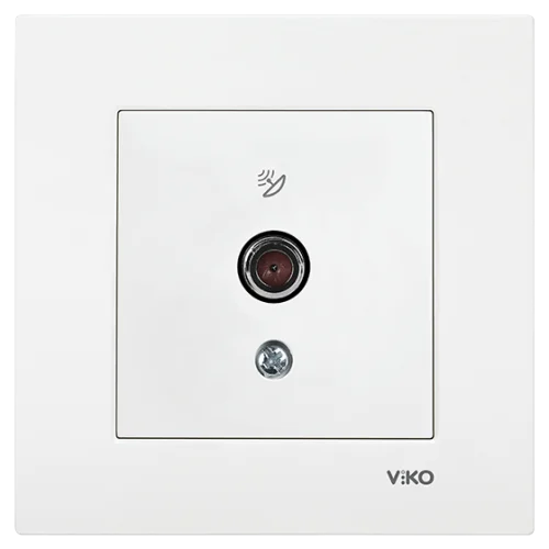 Viko 90967009 Karre/Meridian Beyaz Uydu Prizi F Konnektör - Sonlu Mekanizma - Çerçevesiz - 1