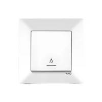Viko 90967014 Karre/Meridian Beyaz Işıklı Light Mekanizma - Çerçevesiz - 1