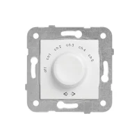 Viko 90967028 Karre/Meridian Beyaz Acil Anonslu Müzik Yayın Anahtarı - Çerçevesiz - 1