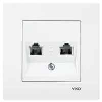 Viko 90967033 Karre/Meridian Beyaz İkili Nümeris Cat3 Mekanizma - Çerçevesiz - 1