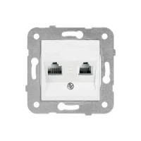 Viko 90967035 Karre/Meridian Beyaz Data-Nümeris Telefon Prizi (RJ45 Cat5E - RJ11) - Çerçevesiz - 1
