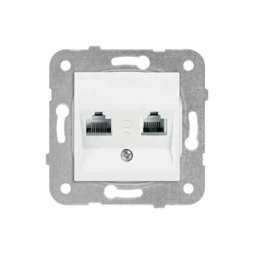 Viko 90967035 Karre/Meridian Beyaz Data-Nümeris Telefon Prizi (RJ45 Cat5E - RJ11) - Çerçevesiz - 1