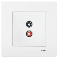 Viko 90967037 Karre/Meridian Beyaz Müzik Yayın Prizi Mekanizma - Çerçevesiz - 1