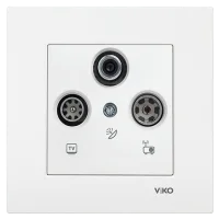 Viko 90967041 Viko Karre/Meridian Beyaz Uydu SAT Sonlu Mekanizma - Çerçevesiz - 1