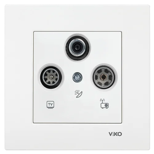 Viko 90967041 Viko Karre/Meridian Beyaz Uydu SAT Sonlu Mekanizma - Çerçevesiz - 1