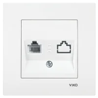 Viko 90967048 Karre/Meridian Beyaz Tekli Nümeris Jaksız Mekanizma - Çerçevesiz - 1