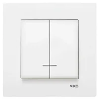 Viko 90967050 Karre/Meridian Beyaz Işıklı Komütatör Mekanizma - Çerçevesiz - 1
