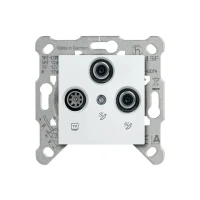 Viko 90967052 Karre/Meridian Beyaz Uydu Prizi Geçişli (SAT-TV-RD) 13dB - Çerçevesiz - 1