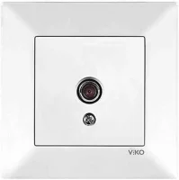 Viko 90967060 Karre/Meridian Beyaz TV Prizi Geçişli 12dB - Çerçevesiz - 1