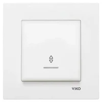 Viko 90967063 Karre/Meridian Beyaz Işıklı Vavien - Çerçevesiz - 1
