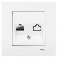 Viko 90967078 Karre/Meridian Beyaz Tekli Data Cat6 Mekanizma - Çerçevesiz - 1