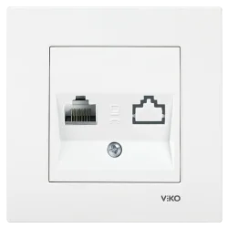 Viko 90967078 Karre/Meridian Beyaz Tekli Data Cat6 Mekanizma - Çerçevesiz - 1