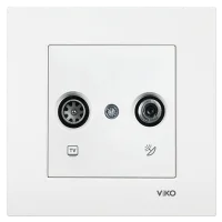 Viko 90967085 Viko Karre/Meridian Beyaz TV-SAT Sonlu Mekanizma - Çerçevesiz - 1