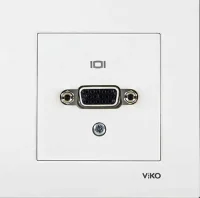 Viko 90967166 Karre/Meridian Beyaz Vga Konnektör Mekanizma - Çerçevesiz - 1