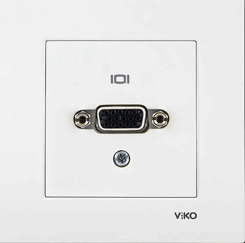 Viko 90967166 Karre/Meridian Beyaz Vga Konnektör Mekanizma - Çerçevesiz - 1