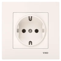 Viko 90967208 Karre/Meridian Krem Topraklı Priz Mekanizma - Çerçevesiz - 1