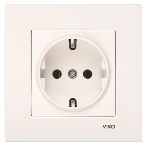 Viko 90967208 Karre/Meridian Krem Topraklı Priz Mekanizma - Çerçevesiz - 1