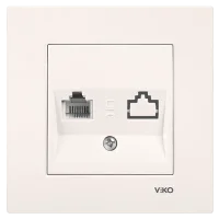 Viko 90967213 Karre/Meridian Krem Tekli Nümeris Cat3 Mekanizma - Çerçevesiz - 1