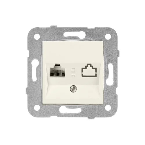 Viko 90967232 Karre/Meridian Krem Tekli Data Prizi (RJ45 Cat5E) - Çerçevesiz - 1
