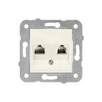 Viko 90967235 Karre/Meridian Krem Data-Nümeris Telefon Prizi (RJ45 Cat5E - RJ11) - Çerçevesiz - 1