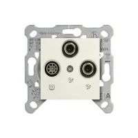 Viko 90967252 Karre/Meridian Krem Uydu Prizi Geçişli (SAT-TV-RD) 13dB - Çerçevesiz - 1