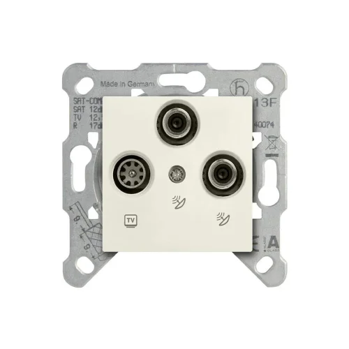 Viko 90967252 Karre/Meridian Krem Uydu Prizi Geçişli (SAT-TV-RD) 13dB - Çerçevesiz - 1