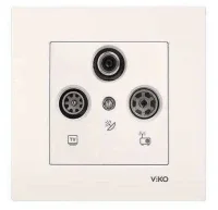 Viko 90967253 Viko Karre/Meridian Krem TV SAT - SAT Mekanizma - Çerçevesiz - 1