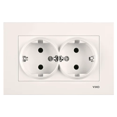 Viko 90967256 Karre/Meridian Krem İkili Topraklı Priz Mekanizma - Çerçevesiz - 1