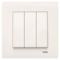 Viko 90967268 Karre/Meridian Krem Üçlü Anahtar Mekanizma - Çerçevesiz - 1