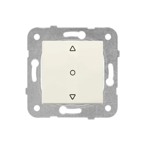 Viko 90967272 Karre/Meridian Krem Tek Düğmeli Jaluzi Anahtar Mekanizma - Çerçevesiz - 1