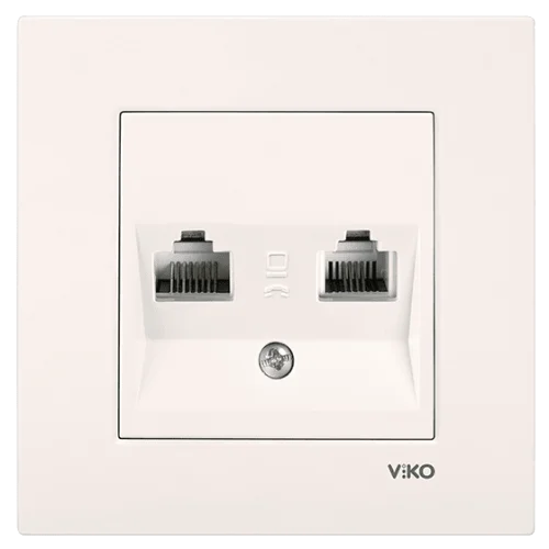 Viko 90967281 Karre/Meridian Krem Data+Nümeris Cat6+Cat3 Mekanizma - Çerçevesiz - 1