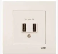 Viko 90967301 Karre/Meridian 5V - 2A Krem USB Priz Mekanizma - Çerçevesiz - 1