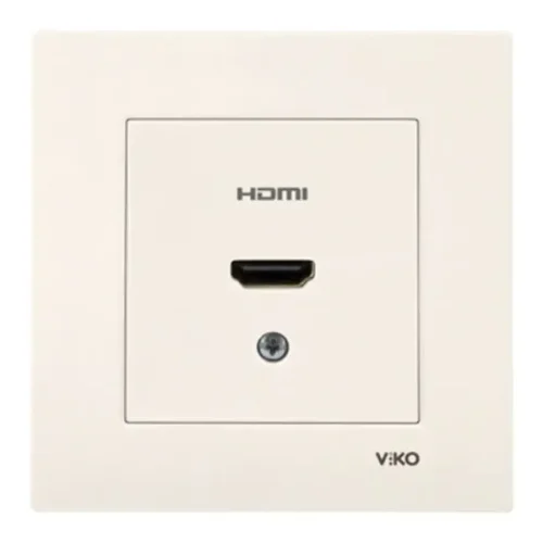 Viko 90967368 Karre/Meridian Krem Hdmı Konnektör Mekanizma+Kapak - Çerçevesiz - 1