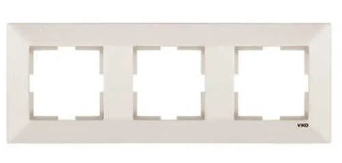 Viko 90979013 Merıdıan Krem 3'lü Çerçeve - 1