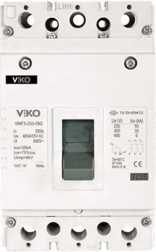 Viko VMF2-160-SN2 3x160A 35kA Sn2 Sabit Kompakt Şalter - 1