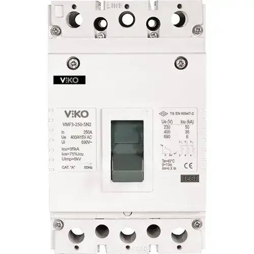 Viko VMF3-250-SN2 3x250A 35kA Sn2 Sabit Kompakt Şalter - 1