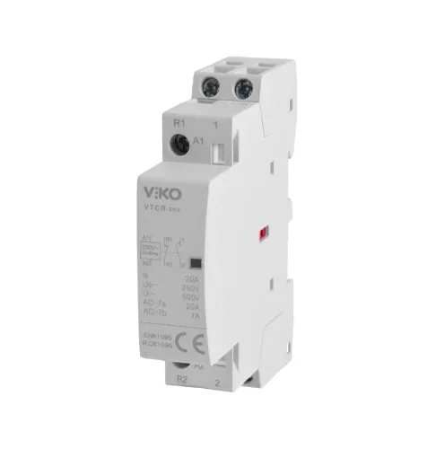 Viko VTCR-20/11 20A 2 Fazlı Yardımcı Kontaklı 1NO+1NC Modüler Kontaktör - 2