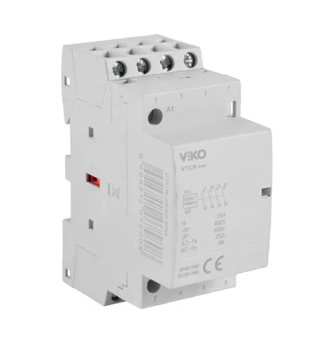 Viko VTCR-25/40 25A 4 Fazlı 4NO Modüler Kontaktör - 1