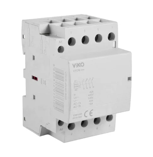 Viko VTCR-63/40 63A 4 Fazlı 4NC Modüler Kontaktör - 1